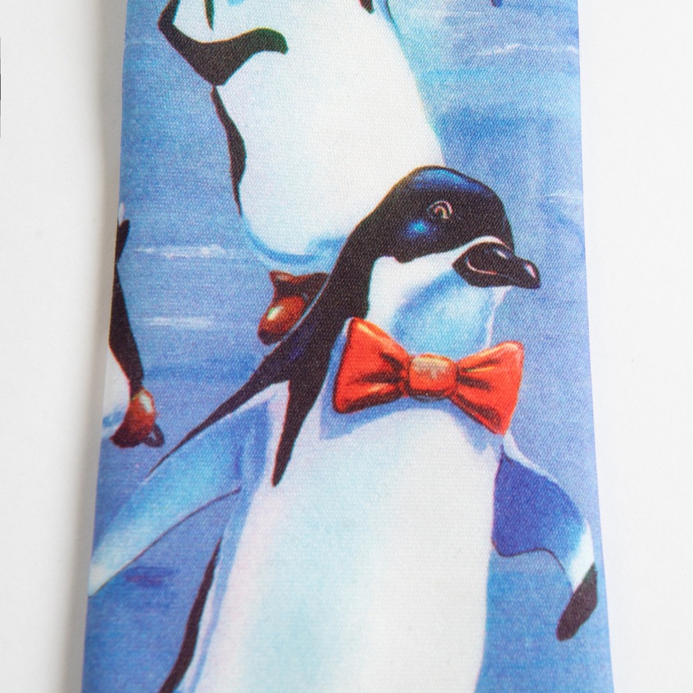 Ralph Marlin Penguin Christmas Novelty Tie Made in USA‎ - Picture 12 of 12